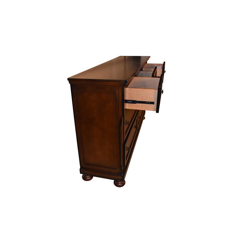 Atlin Designs Transitional Wood Dresser with 7 Drawes in Dark Walnut