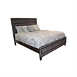 Atlin Designs Modern Wood Queen Bed with Panel Headboard in Gray