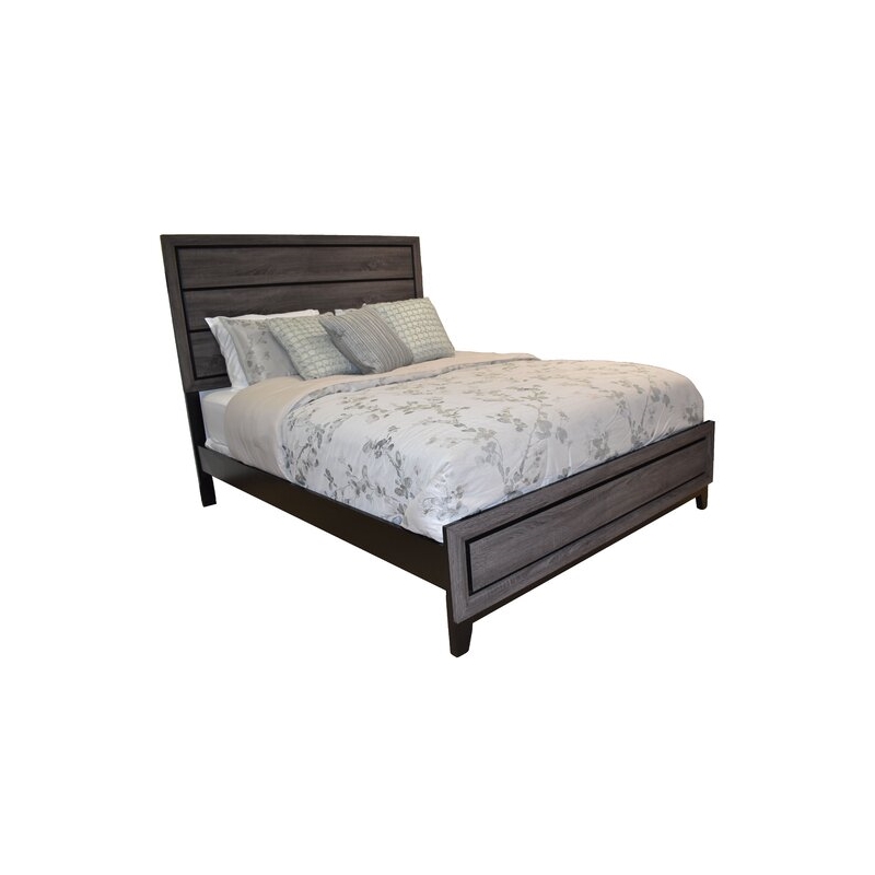 Atlin Designs 4-Piece Contemporary Wood Full Bedroom Set in Gray