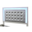 Atlin Designs Passion LED Queen Bed Made with Wood in Milky White