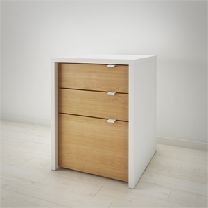 atlin designs modern wood chrono filing cabinet 3-drawer in maple