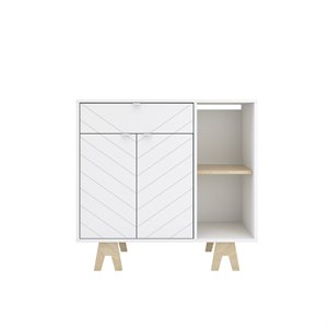 atlin designs modern engineered wood sideboard accent doors in white