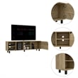 Atlin Designs Engineered Wood TV Stand For Living Room in Light Oak
