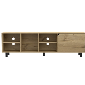 Atlin Designs Engineered Wood TV Stand For Living Room in Light Oak