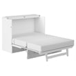 Atlin Designs Modern Wood Queen Murphy Bed Chest with Mattress in White