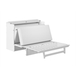 Atlin Designs Modern Wood Queen Murphy Bed Chest with Mattress in White