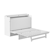 Atlin Designs Modern Wood Queen Murphy Bed Chest with Mattress in White