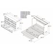 Atlin Designs Modern Wood Queen Murphy Bed Chest with Mattress in White
