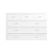 Atlin Designs Modern Wood Queen Murphy Bed Chest with Mattress in White