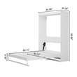 Atlin Designs Modern Queen Murphy Bed 65-inch Space-Saving in White