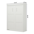 Atlin Designs Modern Queen Murphy Bed 65-inch Space-Saving in White