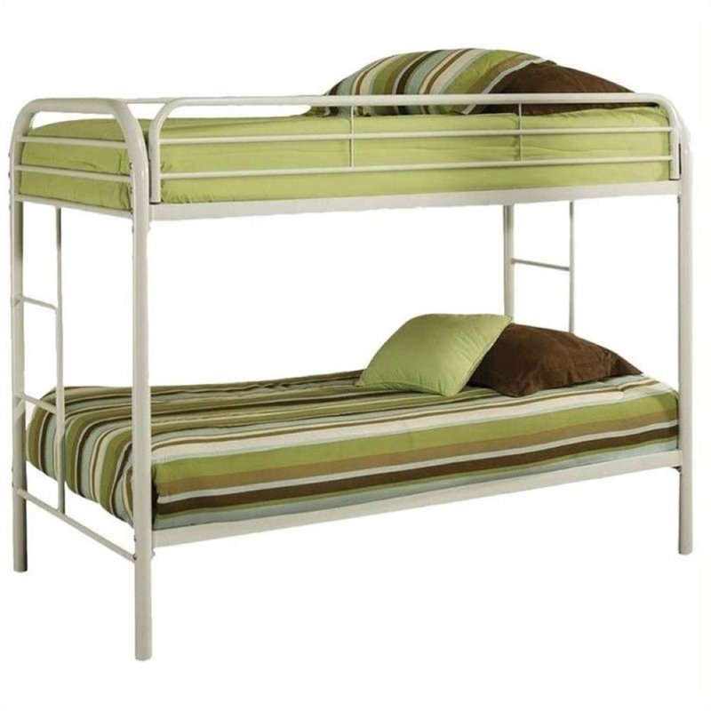 Rosebery Kids Twin Over Twin Bunk Bed in White