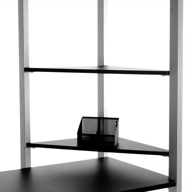 Rosebery Kids Metal Full Loft Bed with 2 Built-in Side Ladders in Black