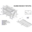 Rosebery Kids Twin over Twin Staircase Bunk Bed with Trundle in White