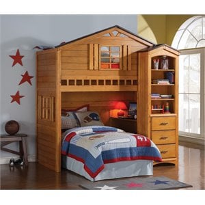 Rosebery Kids Loft Bed in Rustic Oak