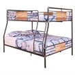 Rosebery Kids Full XL over Queen Metal Bunk Bed in Sandy Black