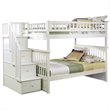 Rosebery Kids Full over Full Staircase Bunk Bed in White