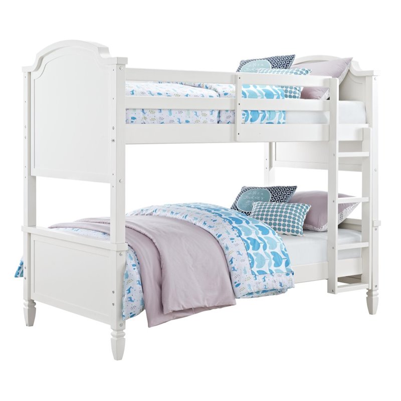 Rosebery Kids Twin Over Bunk Bed In White Rk 1458280