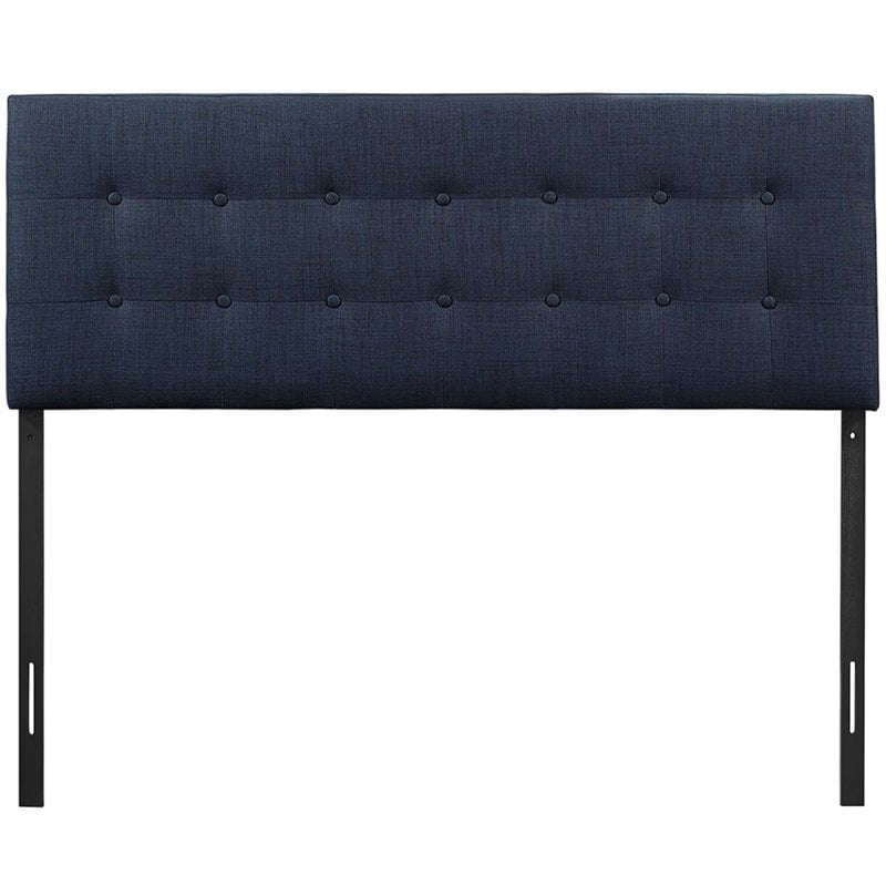 Upholstered Full Panel Headboard in Navy
