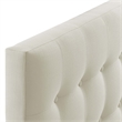 Modern Fabric Upholstered Twin Panel Headboard in Ivory