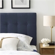 Modern Fabric Upholstered Twin Panel Headboard in Navy