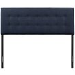 Modern Fabric Upholstered Queen Panel Headboard in Navy