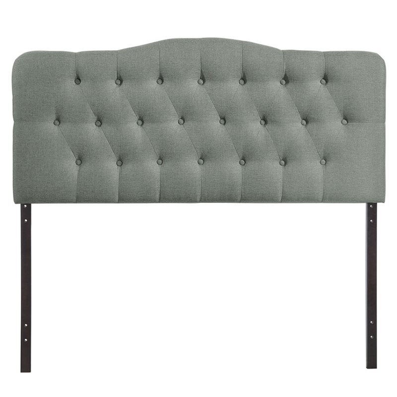 Queen Tufted Panel Headboard in Gray
