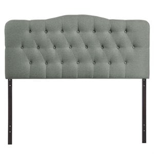 Queen Tufted Panel Headboard in Gray