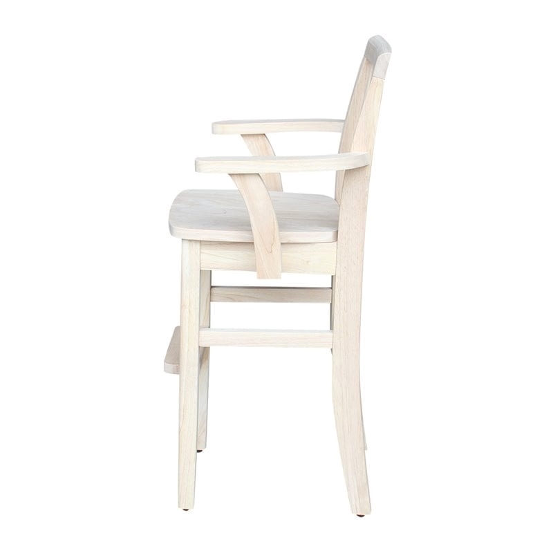 Rosebery Kids Solid Wood Youth Chair with Butcher Block Surface in Natural