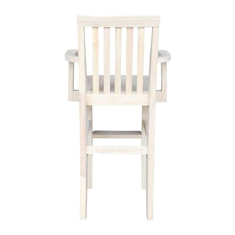 Rosebery Kids Solid Wood Youth Chair with Butcher Block Surface in Natural