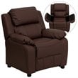 Rosebery Kids Contemporary Kids Recliner in Brown
