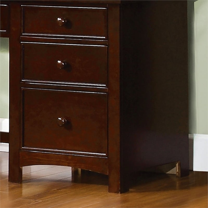 Transitional Solid Wood Desk in Dark Walnut