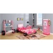 Rosebery Kids Traditional Metal Race Car Nightstand in Pink