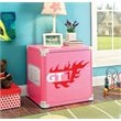 Rosebery Kids Traditional Metal Race Car Nightstand in Pink