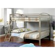 Rosebery Kids Contemporary Metal Full over Full Bunk Bed in Gold