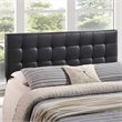 Modern Faux Leather Full Tufted Panel Headboard in Black