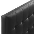 Modern Faux Leather Full Tufted Panel Headboard in Black
