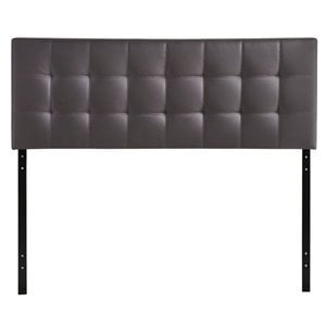 Full Vinyl Tufted Panel Headboard in Brown