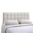 Modern Faux Leather Full Tufted Panel Headboard in White