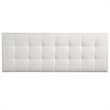 Modern Faux Leather Full Tufted Panel Headboard in White