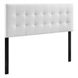 Modern Faux Leather Full Tufted Panel Headboard in White