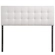 Modern Faux Leather Full Tufted Panel Headboard in White