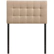 Modern Fabric Twin Tufted Panel Headboard in Beige