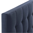 Modern Fabric Twin Tufted Panel Headboard in Navy