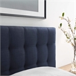 Modern Fabric Twin Tufted Panel Headboard in Navy