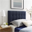 Modern Fabric Twin Tufted Panel Headboard in Navy