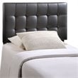 Twin Vinyl Tufted Panel Headboard in Black