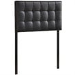 Twin Vinyl Tufted Panel Headboard in Black