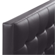 Modern Vinyl Twin Tufted Panel Headboard in Brown