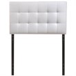 Modern Vinyl Twin Tufted Panel Headboard in White